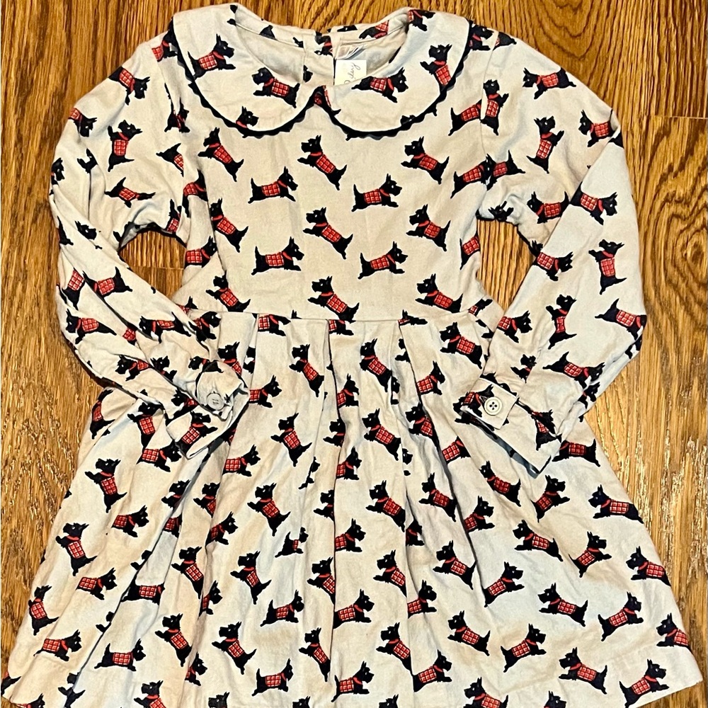Adorable Scottie print 4T flannel dress